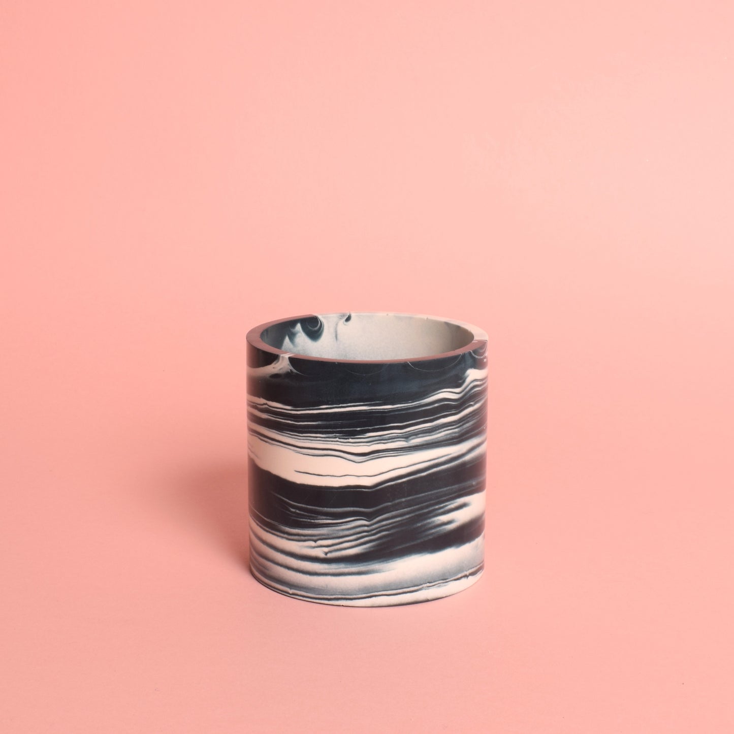 A marble effects navy blue and white multi-use pot