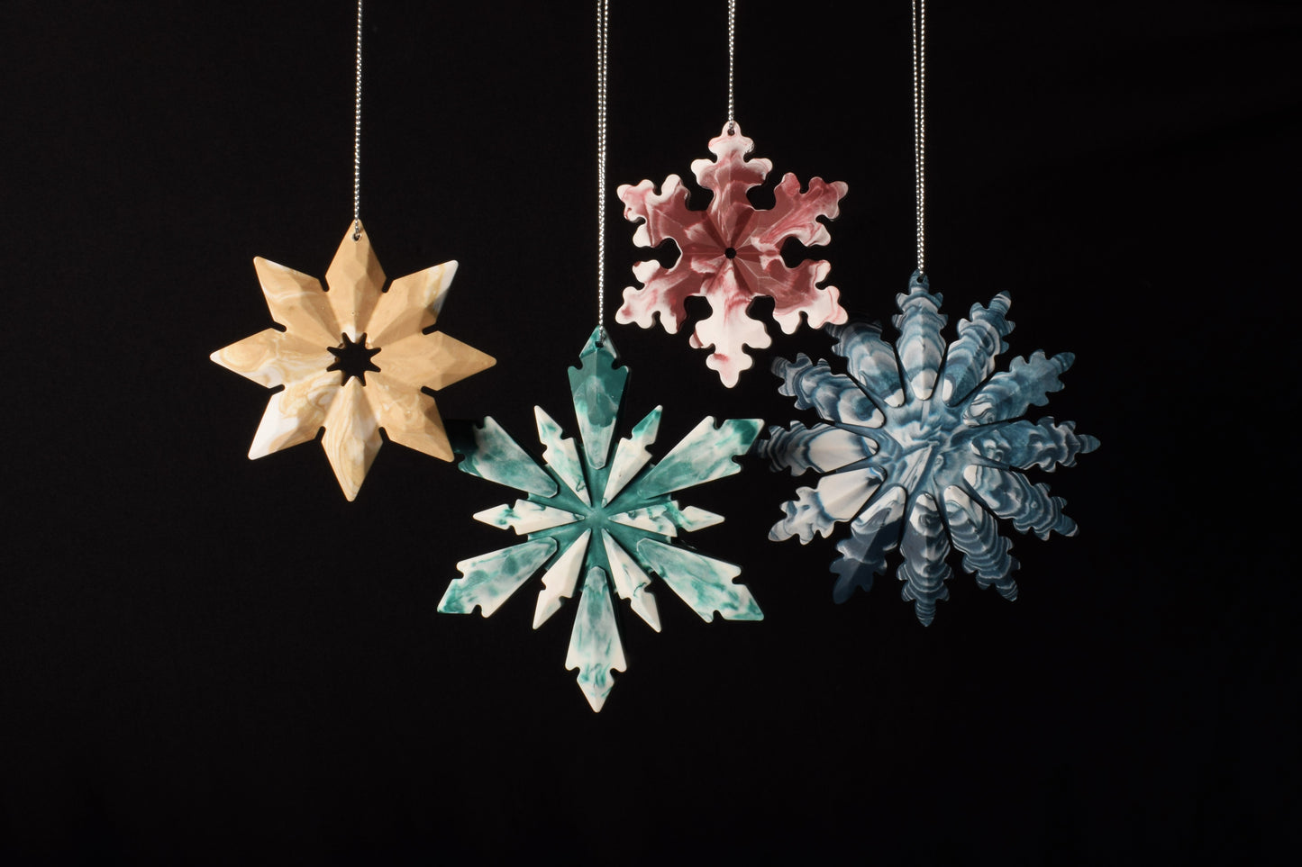 Blue Snowflake Christmas Tree Ornament