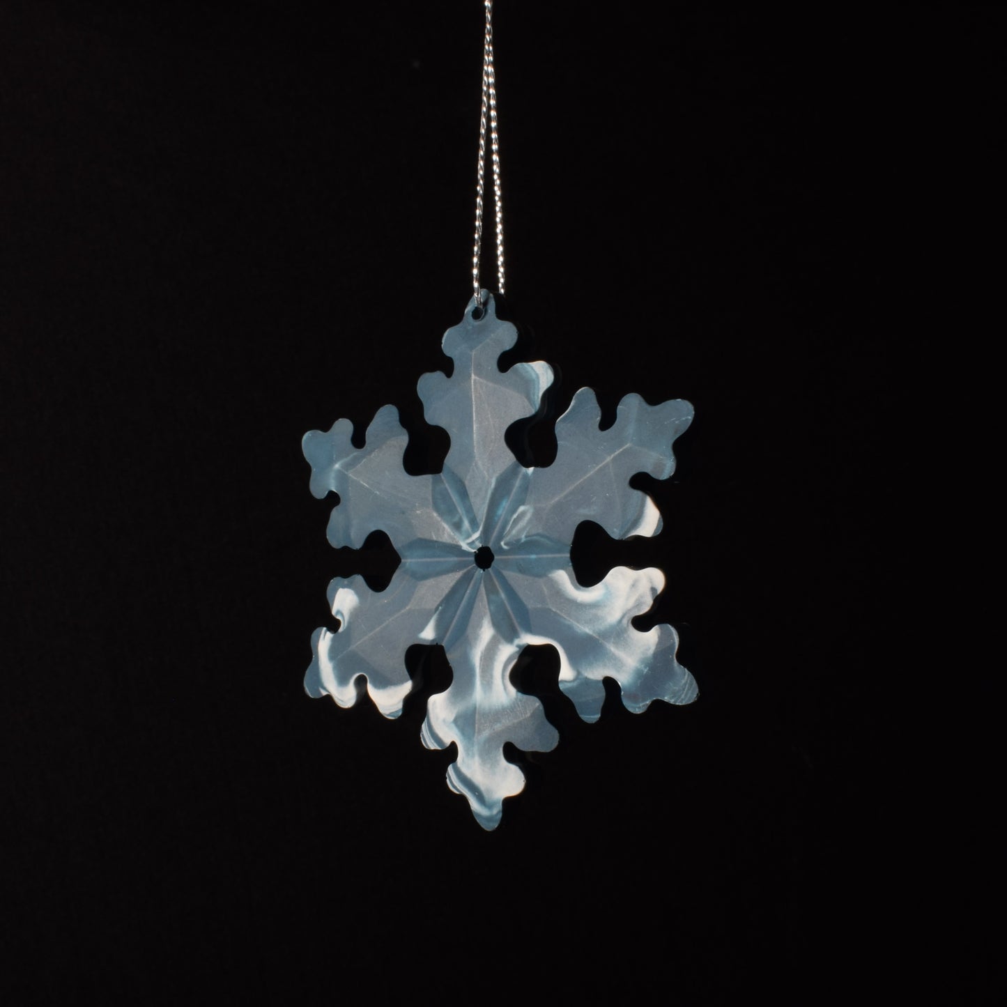 Blue Snowflake Christmas Tree Ornament