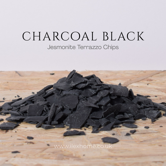Charcoal Black Jesmonite Terrazzo Chips