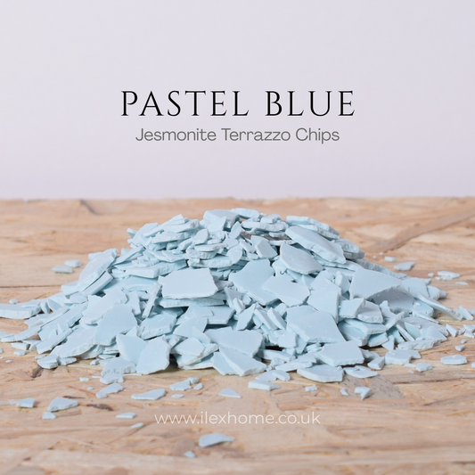 Pastel Blue Jesmonite Terrazzo Chips