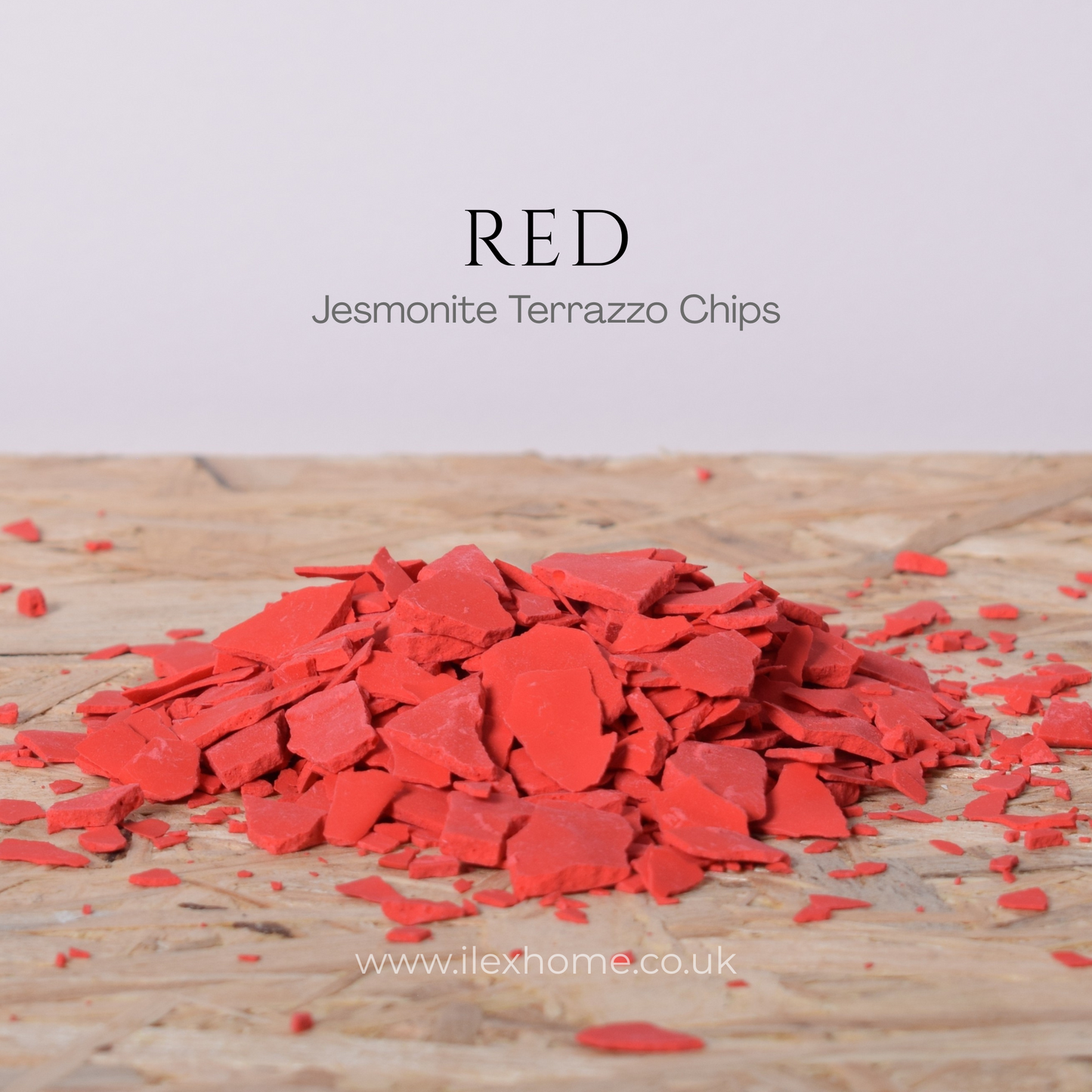 Red Jesmonite Terrazzo Chips