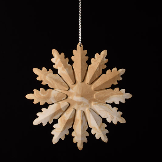 Caramel Snowflake Christmas Tree Ornament