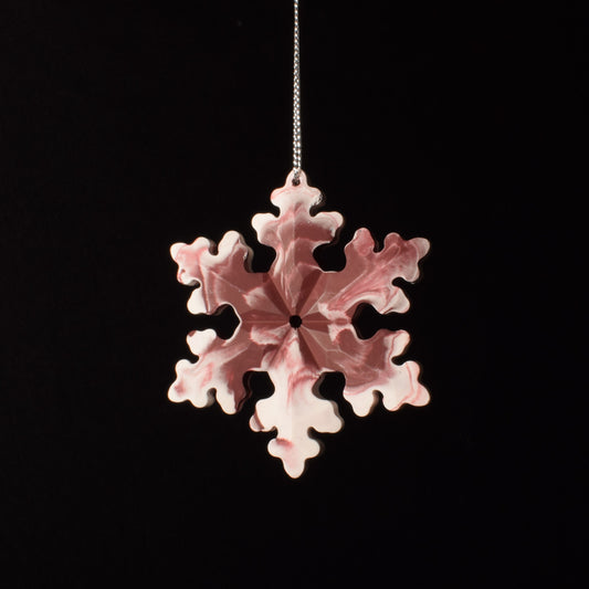 Burgundy Snowflake Christmas Tree Ornament