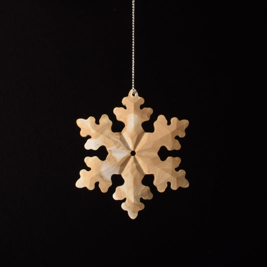 Caramel Snowflake Christmas Tree Ornament
