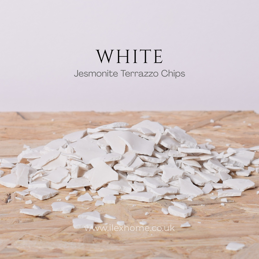 White Jesmonite Terrazzo Chips